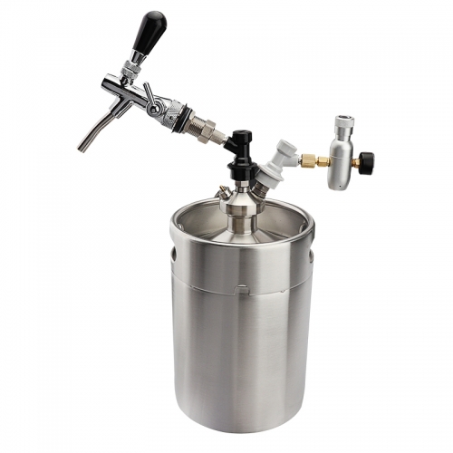 HB-BKT5 Stainless Steel 5L Mini Beer Keg Growler with Adjustable Tap ...