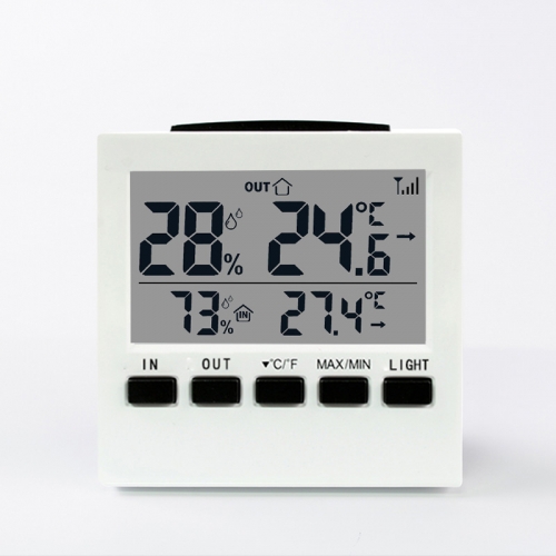 Digital Wireless Hygrometer with Audiable Alarm and Temperature Gague ...